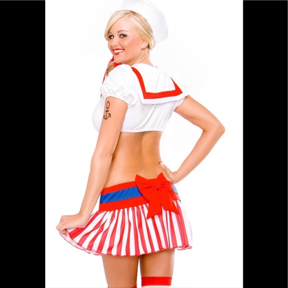 NEW 3WISHES SEXY SKIMPY SAILOR HALLOWEEN COSTUME - Picture 2 of 3